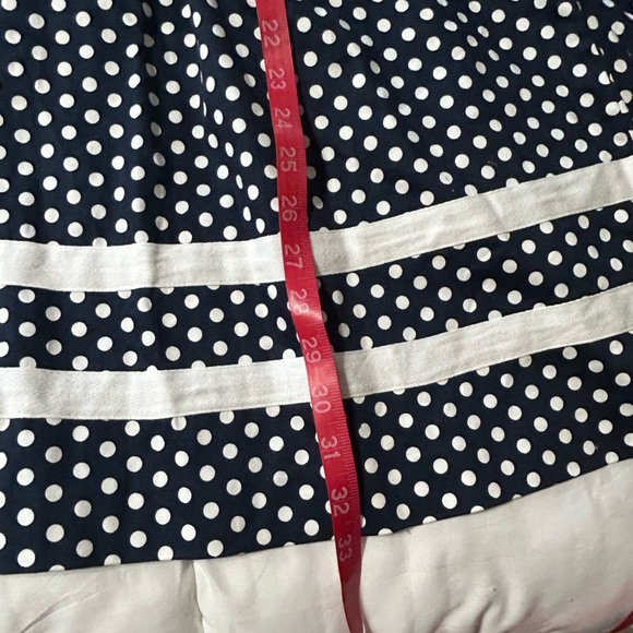 Navy Blue White Polka Dot Halter dress, Bea & Dot by Modcloth, Size L - Picture 5 of 9